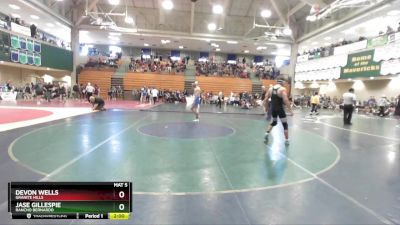 150 lbs Quarterfinal - Devon Wells, Granite Hills vs Jase Gillespie, Rancho Bernardo