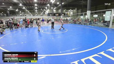 95 lbs Round 4 (6 Team) - Mason Brown, RALEIGH ARE WRESTLING vs Dominic Ishuin, BELIEVE TO ACHIEVE