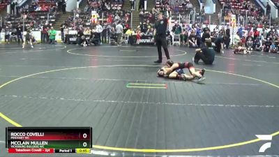 55 lbs Cons. Round 4 - Rocco Covelli, Pinckney WC vs McClain Mullen, Vicksburg Bulldog WC