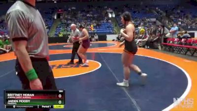 190 lbs Cons. Semi - Jaiden Moody, Minooka vs Brittney Moran, Aurora (West Aurora)