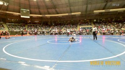 55 lbs Round Of 32 - Joey Graham, Red Cobra Westling Academy vs Presley Salcedo, Sunkist Kids Monster Garage