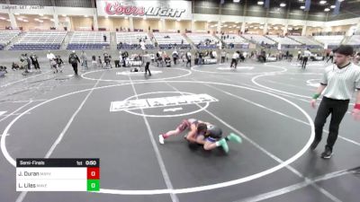 62 lbs Semifinal - Jaxyn Duran, Mayhem vs Landon Liles, Maverick Elite