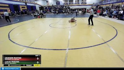 133 lbs Champ. Round 2 - Lucas Paschia, Pacific University vs Jackson Rustad, University Of Chicago