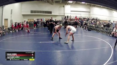 220 lbs Quarterfinals (8 Team) - Isaac Cobbs, Oklahoma Elite vs Matthew Lively, Team Rogue