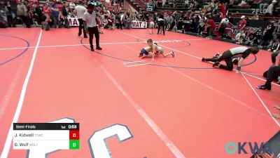 60 lbs Semifinal - Joseph Kidwell, Team Tulsa Wrestling Club vs Grayson Wolf, Wolfpak Wrestling