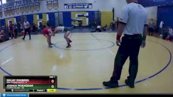 132 lbs Quarterfinals (8 Team) - Joshua Mukaddam, Fleming Island vs Simjay Engberg, New Symrna Beach