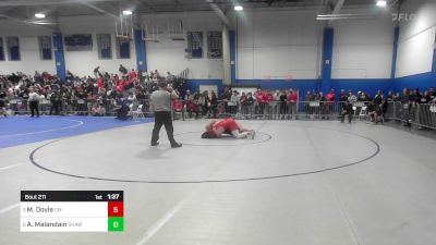 220 lbs Quarterfinal - Mickey Doyle, Catholic Memorial vs Austin Malandain, Shawsheen