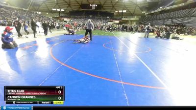 70 lbs Cons. Round 3 - Cannon Grannes, Washington vs Titus Kjar, Liberty Warriors Wrestling Academy