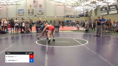 74 kg Consi Of 32 #2 - Noah Grover, Unattached vs Zach Hartman, Buffalo Valley RTC