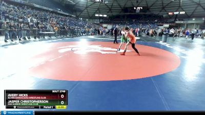 187 lbs Round 2 - Avery Hicks, Blaine Barracudas Wrestling Club vs Jasper Christopherson, Oak Harbor Wrestling Club