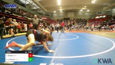 126 lbs Round Of 16 - Tucker Alberty, Tulsa Blue T Panthers vs Chase Littleton, Skiatook Youth Wrestling