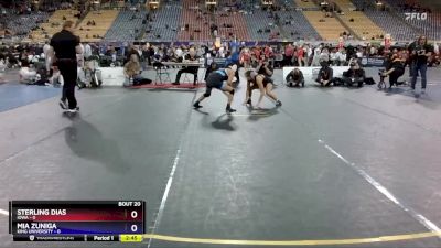 101 lbs Semis & 3rd Wb (16 Team) - Mia Zuniga, King University vs Sterling Dias, Iowa