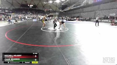 1A 160 lbs Quarterfinal - Mitchell Helgert, Naches Valley vs Chase Bradrick, Vashon Island