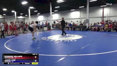 106 lbs Quarterfinals (8 Team) - Domenek Williams, Minnesota Red vs Jaxon Lane, Tennessee