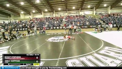 76-79 lbs Round 2 - Scout Stephens, Sanderson Wrestling Academy vs Keely Huffman, COWA