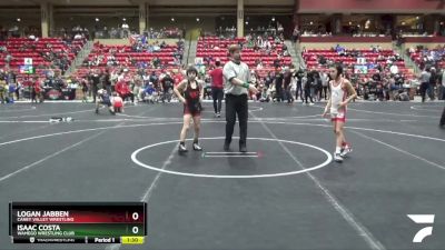 68 lbs Cons. Round 2 - Logan Jabben, Caney Valley Wrestling vs Isaac Costa, Wamego Wrestling Club