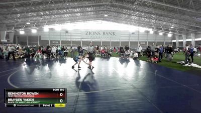 87 lbs Quarterfinal - Brayden Yakich, Black Fox Wrestling Academy vs Remington Bowen, Team Prestige Wrestling