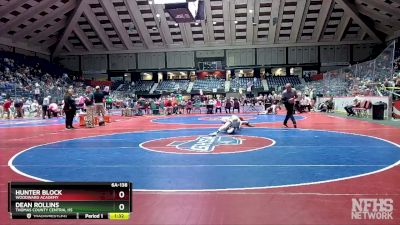 6A-138 lbs Quarterfinal - Hunter Block, Woodward Academy vs Dean Rollins, Thomas County Central HS