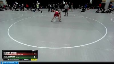 113 lbs Cons. Semi - Brady Baker, Michigan West Wrestling Club vs Cole Welte, MWC Wrestling Academy