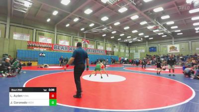 115 lbs Consi Of 16 #1 - Lopez Ayden, Fowler vs Julien Coronado, Hoover