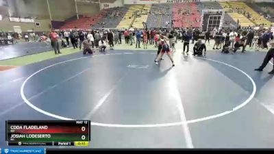 160 lbs Quarterfinal - Coda Fladeland, ND vs Josiah Lodeserto, NC