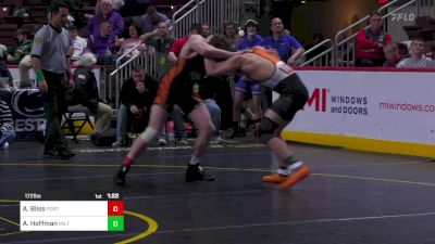 172 lbs Round Of 16 - Aiden Bliss, Port Allegany vs Alex Hoffman, Milton