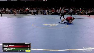 D2-175 lbs Quarterfinal - Derek Badgley, Mason HS vs Martin Knight, North Branch HS