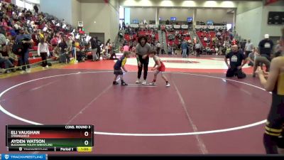 50 lbs Cons. Round 3 - Ayden Watson, Buckhorn Youth Wrestling vs Eli Vaughan, Stronghold