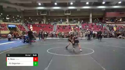 79 lbs Cons. Round 2 - Brogan Edgerton, Hoisington Jr Cardinals vs Aj Ross, Dodge City Wrestling Academy