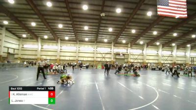 105 lbs Cons. Round 2 - Kaelyn Alleman, Wasatch Wrestling Club vs Laityn Jones, IDAHO FALLS