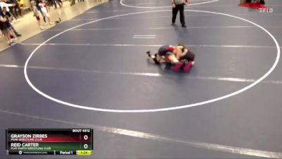 98 lbs Cons. Round 4 - Grayson Zirbes, Peak Wrestling Club vs Reid Carter, Flat Earth Wrestling Club