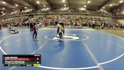 55 lbs Cons. Round 3 - Maddox Monaghan, Columbia Wrestling Club-AAA vs Luke Brown, Pleasant Hill Youth Wrestling Club-AAA