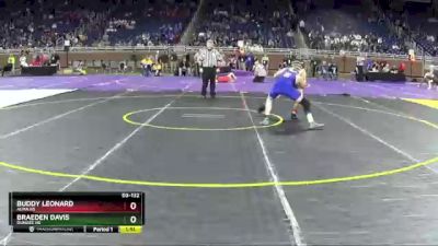 D3-132 lbs Semifinal - Braeden Davis, Dundee HS vs Buddy Leonard, Alma HS