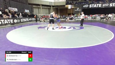 3A 285 lbs Quarterfinal - Aidan Anderson, North Thurston vs Dominic Echeverria, Hermiston