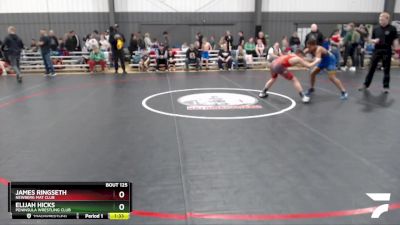 117 lbs Round 1 - James Ringseth, Newberg Mat Club vs Elijah Hicks, Peninsula Wrestling Club