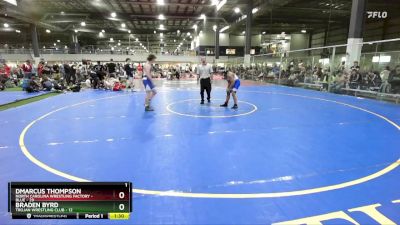 165 lbs Semis (4 Team) - Braden Byrd, TROJAN WRESTLING CLUB vs DMarcus Thompson, NORTH CAROLINA WRESTLING FACTORY - BLUE