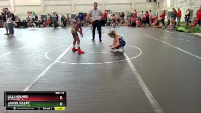 64 lbs Round 3 (6 Team) - Jaxon Jolley, Revolution Elite vs Lilli Holmes, 84 Athletes