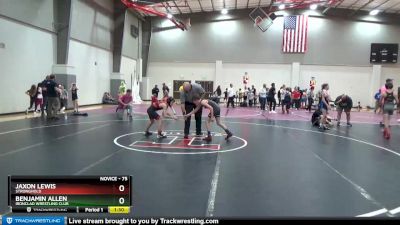 75 lbs Champ. Round 1 - Jaxon Lewis, Stronghold vs Benjamin Allen, Ironclad Wrestling Club