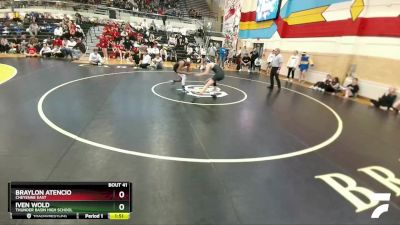 113 lbs Quarterfinal - Braylon Atencio, Cheyenne East vs Iven Wold, Thunder Basin High School