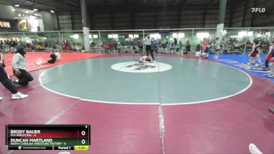 50 lbs Round 5 (6 Team) - Brody Bauer, FCA WRESTLING vs Duncan Martland, NORTH CAROLINA WRESTLING FACTORY