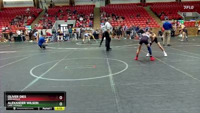 68 lbs Cons. Round 2 - Oliver Dies, Brecksville vs Alexander Wilson, Lake Catholic