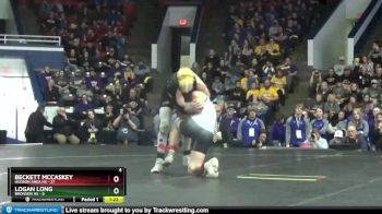 132 lbs Finals (8 Team) - Beckett McCaskey, Hudson Area HS vs Logan Long, Bronson HS