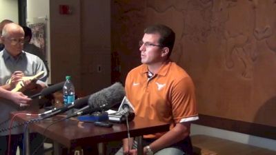 Mario Sategna with media as new Head coach at the University of Texas