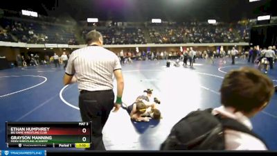 85 lbs Quarterfinal - Ethan Humphrey, Big Game Wrestling Club vs Grayson Manning, Moen Wrestling Academy