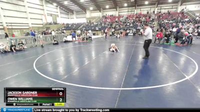 75 lbs Semifinal - Owen Williams, Bonneville Wrestling Club vs Jackson Gardner, Grantsville Wrestling Club