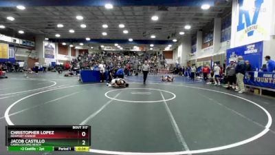 113 lbs Cons. Round 1 - Christopher Lopez, Newport Harbor vs Jacob Castillo, Cabrillo/Long Beach