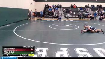 138 lbs Finals (2 Team) - Diego Duran, Clute Brazoswood vs Paul Cinzah, Plano West