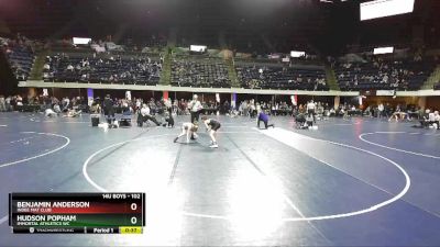 102 lbs Cons. Round 2 - Hudson Popham, Immortal Athletics WC vs Benjamin Anderson, Indee Mat Club