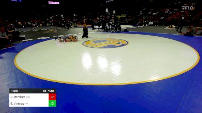 113 lbs Round Of 32 - Ronnie Ramirez, Walnut (SS) vs Ethan Vinoray, Patrick Henry (SD)