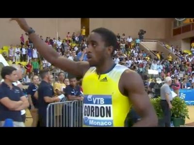 Jehue Gordon wins 400m hurdles in Monaco